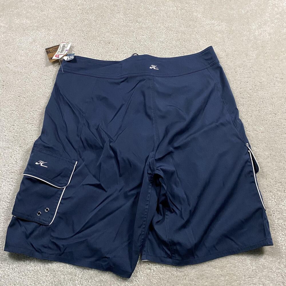Hobie Swim Trunks Mens 38 Blue Board Shorts Cargo Pocket Drawstring Quick Dry
